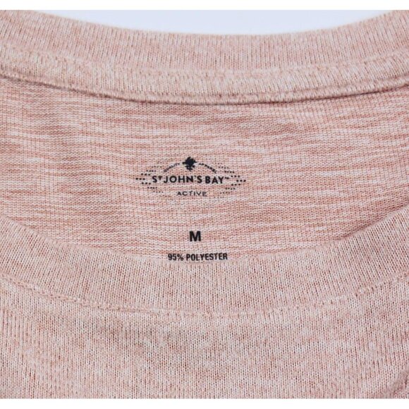 St John's Bay Active Women's Long-Sleeve Knit Top Peach Size M NWT - Picture 3 of 7